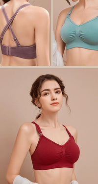 Large Size Full Cup Wireless Push Up Nursing Bra GLOW NEST